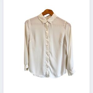 Banana Republic Cream Button Down Shirt